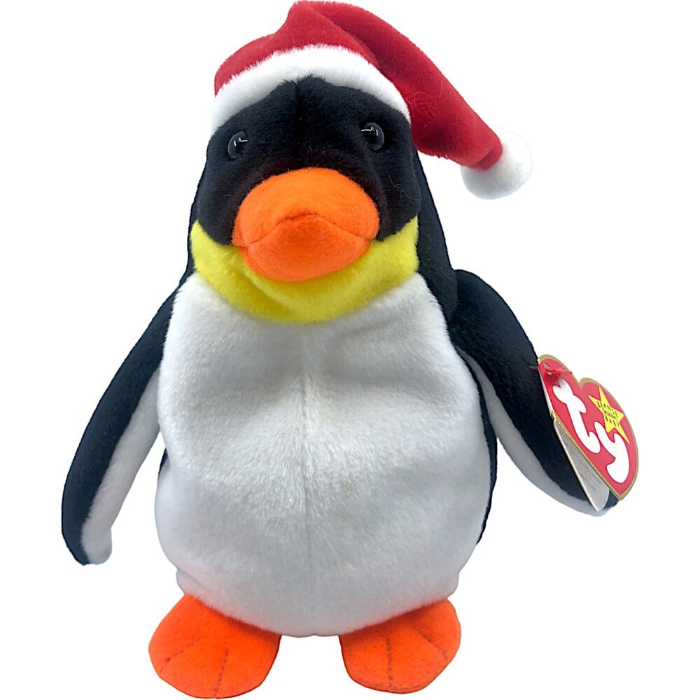 Ty Beanie Baby 1998 - Zero the Penguin Christmas Hat